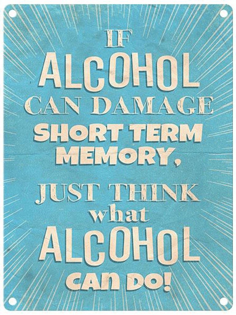 If Alcohol Can Metal Wall Sign | Humorous wall art | Home Bar Sign
