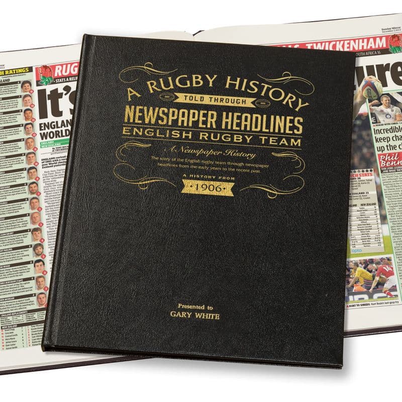 International Rugby History Book | Personalised Gifts | Gifts For Him