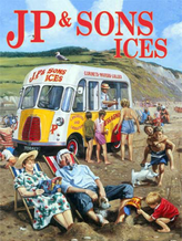 JP & Sons Ice Cream Van Metal Wall Sign (4 sizes)