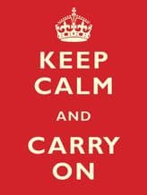 Keep Calm and Carry On Metal Wall Sign (4 sizes)