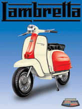 Lambretta Innocenti Blue Metal Wall Sign (4 sizes)