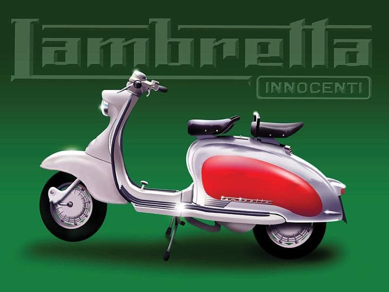 Lambretta Innocenti Wall Sign | MOD gift ideas | Retro Art