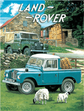 Land Rover Series 1 and Pick Up Truck Metal Wall Sign (3 sizes)