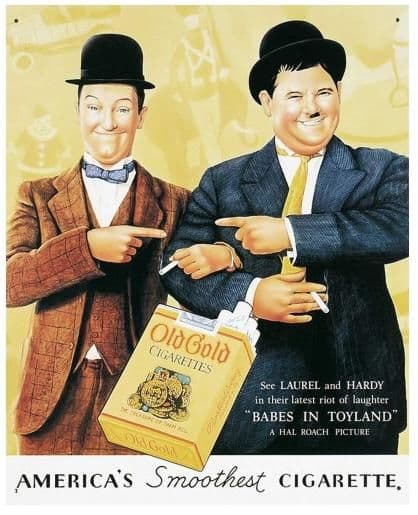 Laurel and Hardy - A3 Metal Wall Sign