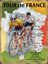 Le Tour de France Metal Wall Sign (4 sizes)