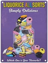 Liquorice Allsorts Metal Wall Sign (4 sizes)