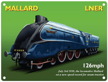 Mallard Locomotive Metal Wall Sign (4 sizes)