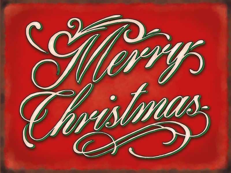 Merry Christmas Metal Wall Sign | Christmas decorations | Gift Ideas