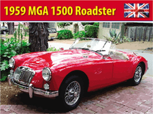 MGA Roadster 1959 Metal Wall Sign (3 sizes)