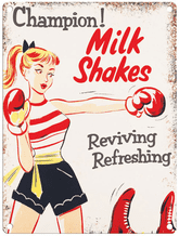 Milkshake Boxing Metal Wall Sign (4 sizes)