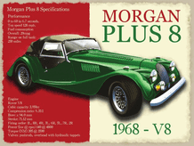 Morgan Plus 8 1968 Metal Wall Sign (4 sizes)