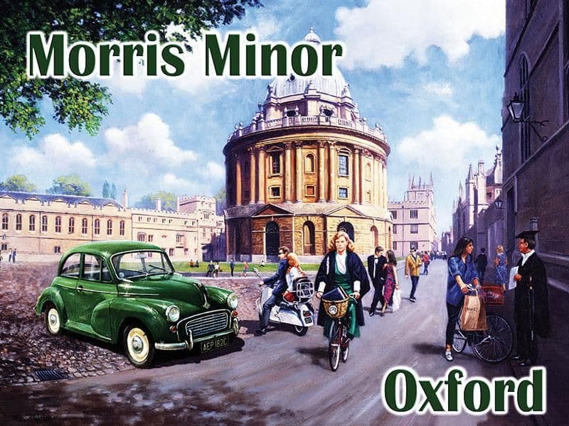 Personalised Morris Minor Metal Garage Sign | Vintage Classic Car Tin Sign, 200x305mm (8x12")
