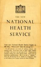 National Health Service Leaflet (replica)