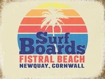 Newquay Surfing Metal Wall Sign (4 sizes)
