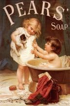 Pears Soap Puppy Metal Wall Sign (4 sizes)