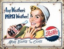 Pepsi Cola Any Weather Metal Wall Sign (4 sizes)