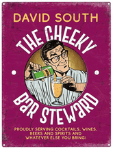 Personalised Cheeky Bar Steward Metal Wall Sign (3 sizes)