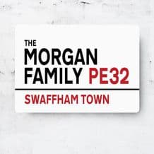 Personalised Family Street Sign