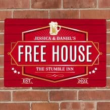Personalised Free House Pub Sign
