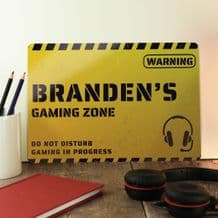 Personalised Gaming Zone Sign