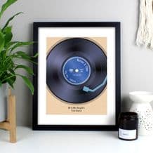 Personalised Vinyl Record Print - Framed