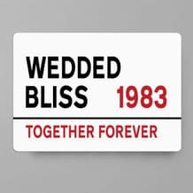 Personalised Wedded Bliss Street Sign
