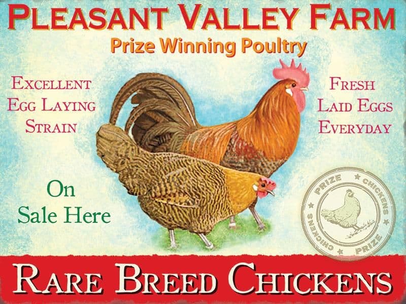 Pleasant Valley Farm Metal Wall Sign | Vintage advertising sign | Kitchen Art