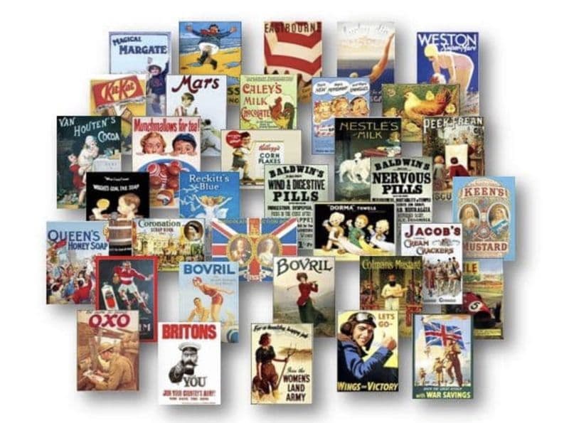 Postcard Pack - Random Mix of 10 | Nostalgic Postcards | Collector's gifts