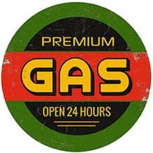 Premium Gas Metal Wall Sign (2 sizes)