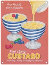 Retro Dairy Custard Metal Wall Sign (4 sizes)