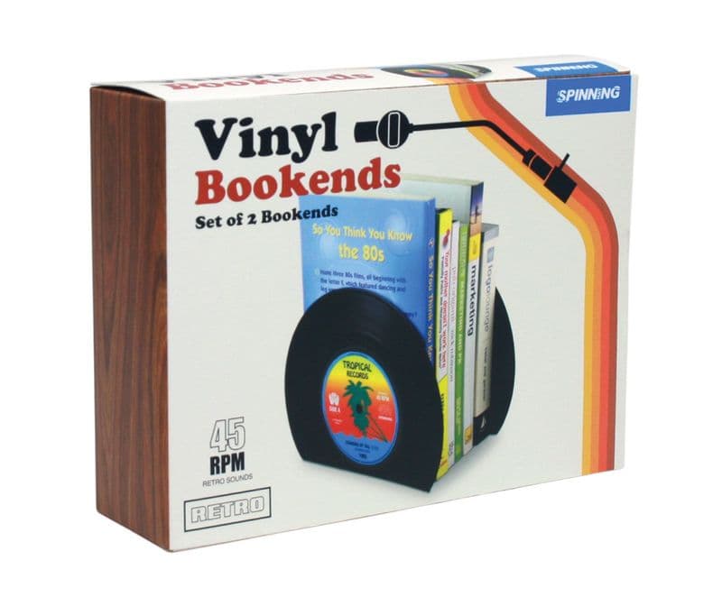 Retro Vinyl Bookends Novelty Retro Gifts Vinyl Record Gifts