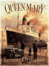 RMS Queen Mary Liner Metal Wall Sign (3 sizes)