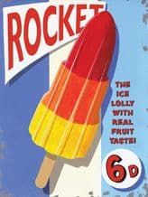 Rocket Lolly Metal Wall Sign (4 sizes)