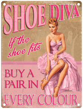 Shoe Diva Metal Wall Sign (4 sizes)