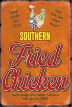 Southern Fried Chicken Retro Diner Metal Wall Sign (4 sizes)