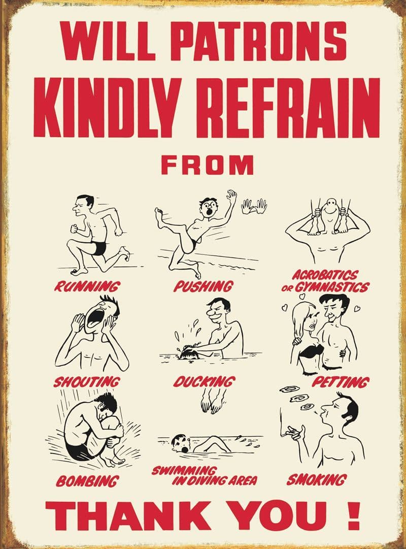 Swimming Pool Safety - Metal Wall Sign