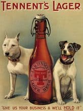 Tennent's Lager Metal Wall Sign (4 sizes)