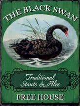 The Black Swan Pub Sign Metal Wall Sign (3 sizes)