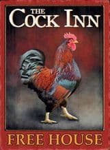 The Cock Inn Public House Sign - Metal Wall Sign (Large Only)