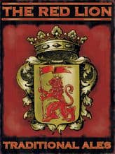The Red Lion Pub Sign Metal Wall Sign (3 sizes)