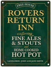 The Rovers Return Personalised Metal Wall Sign (3 sizes)