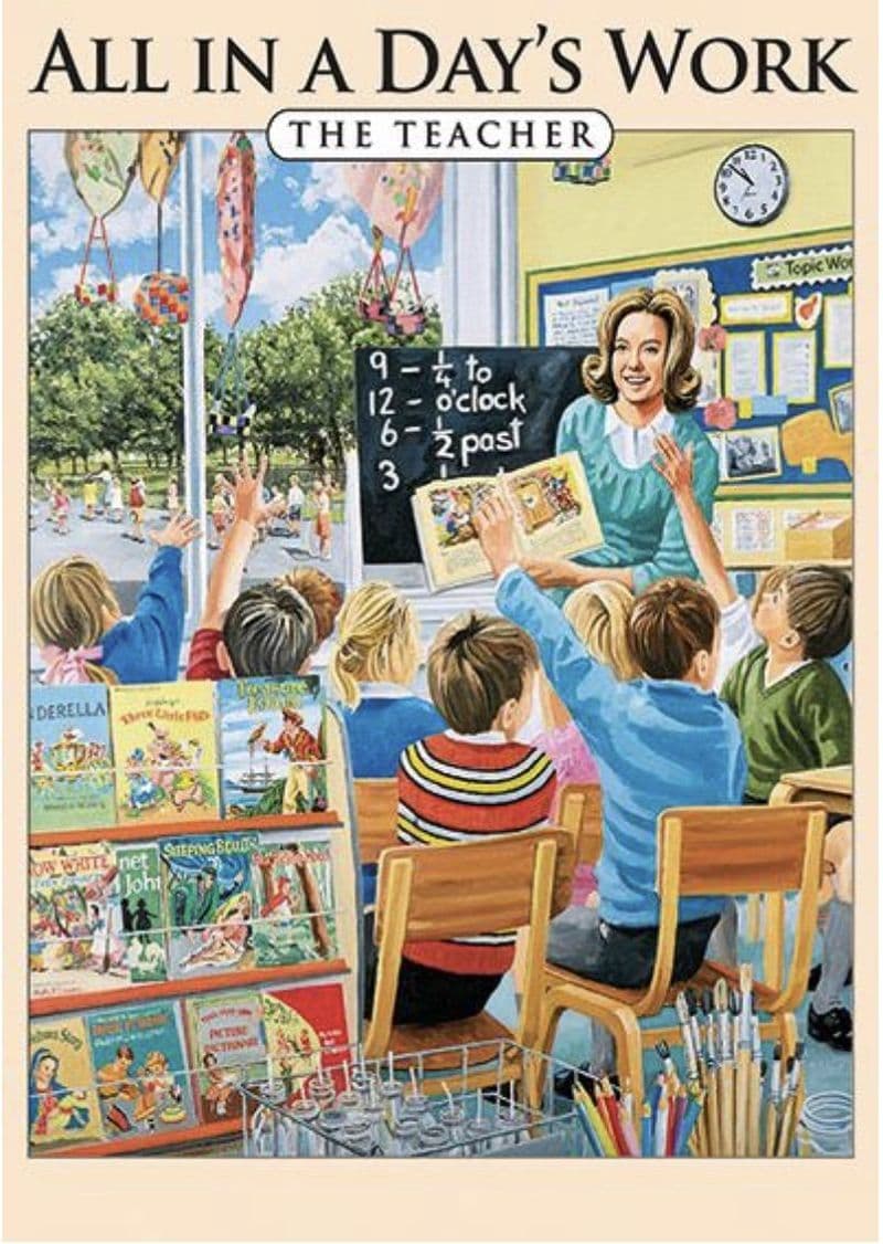 The Teacher Metal Wall Sign | Artist Trevor Mitchell | Teacher's Gift ideas