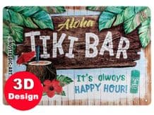 Tiki Bar 3D Metal Wall Sign