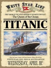 Titanic First Sailing Metal Wall Sign (4 sizes)