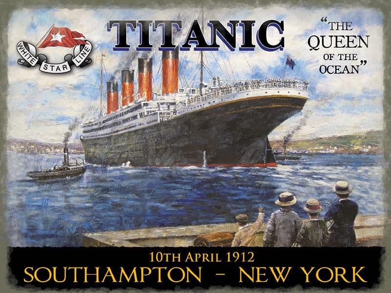 Titanic Queen of the Ocean Metal Wall Sign | Titanic memorabilia | White Star