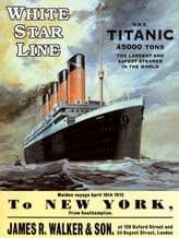 Titanic White Star Liner Poster Metal Wall Sign (4 sizes)