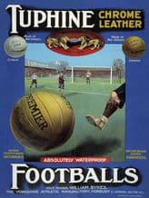 Tuphine Leather Footballs Metal Wall Sign (3 sizes)