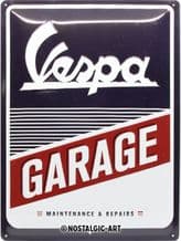 Vespa Garage Sign 3D Metal Wall Sign