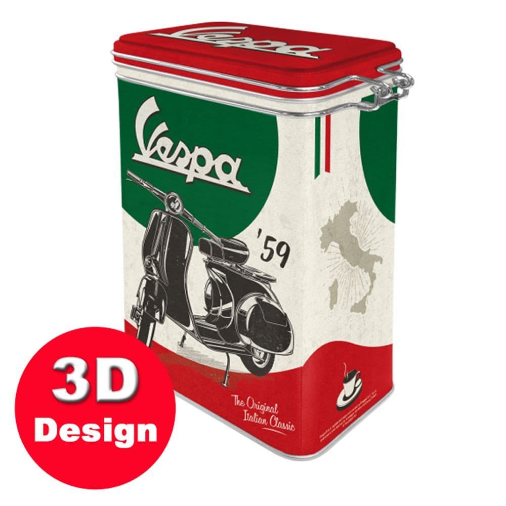 Vespa Scooter Storage Tin Kitchen Storage Tin Novelty Vespa Gifts