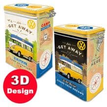 VW Get Away - Hinged Embossed Storage Tin